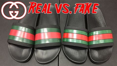 fake vs real gucci slides|gucci knockoff slides for men.